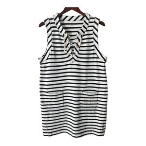 Kate Spade Nautical Midi Sleeveless Striped Dress Size XL NWOT